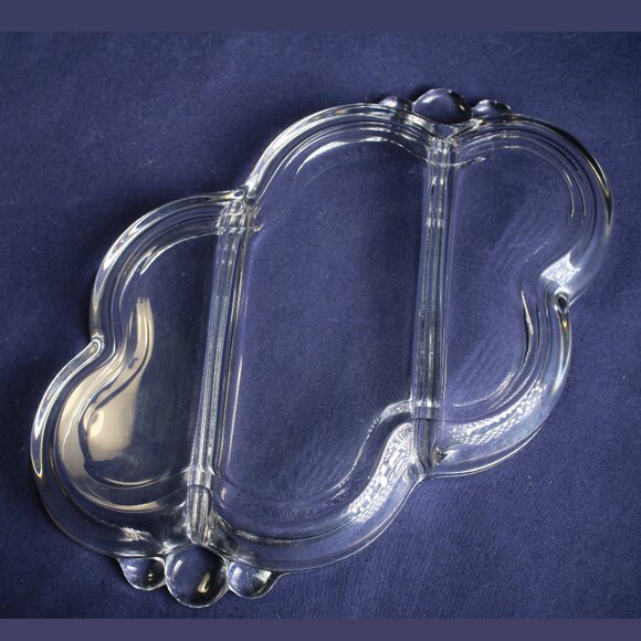 Vintage Three Section Glass “Canterbury” Relish Dish by Duncan & Miller - Picture 2 of 5